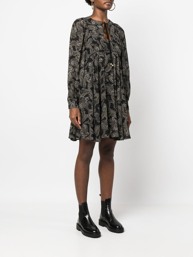 paisley-print long-sleeve dress 3