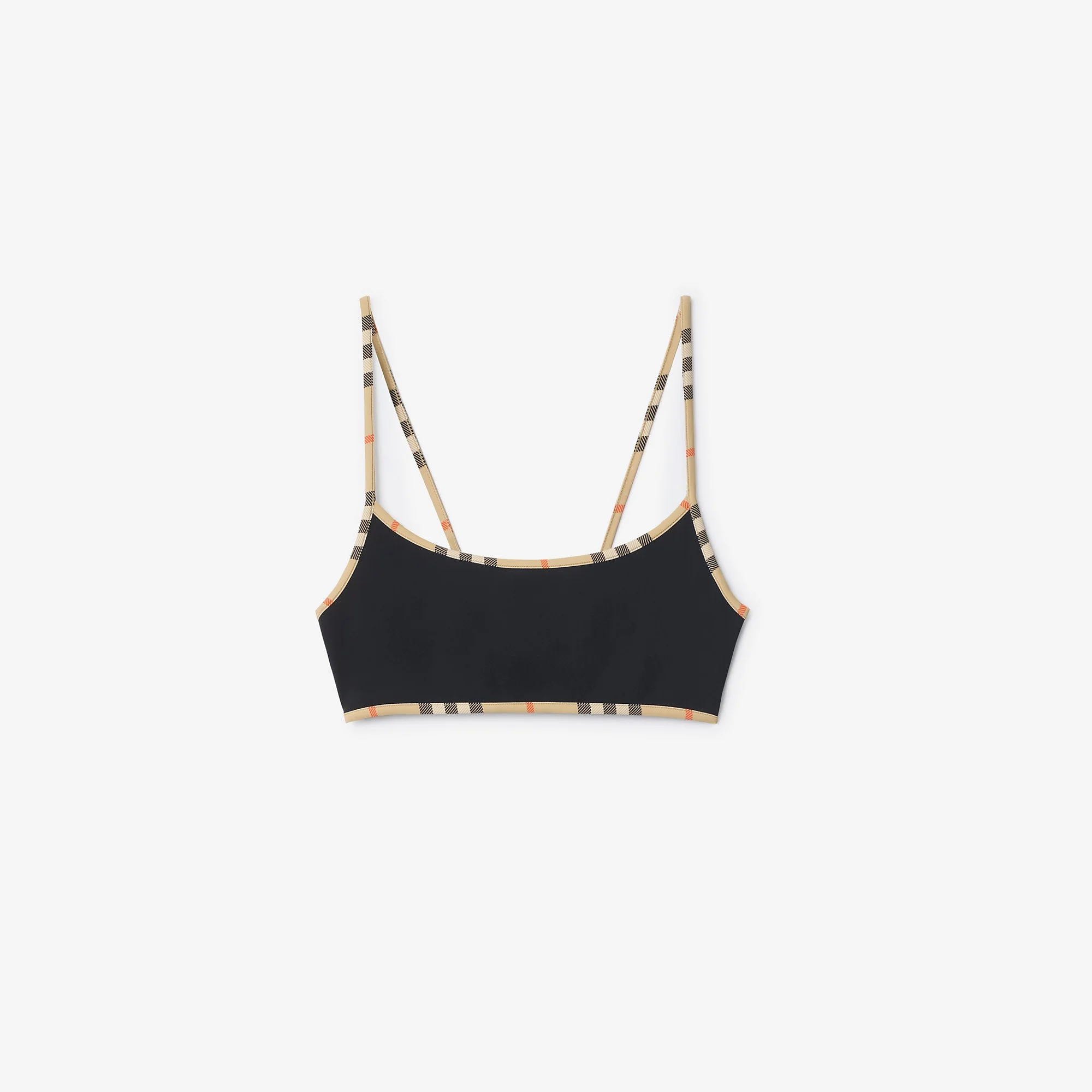 Check Trim Bikini Top - 1