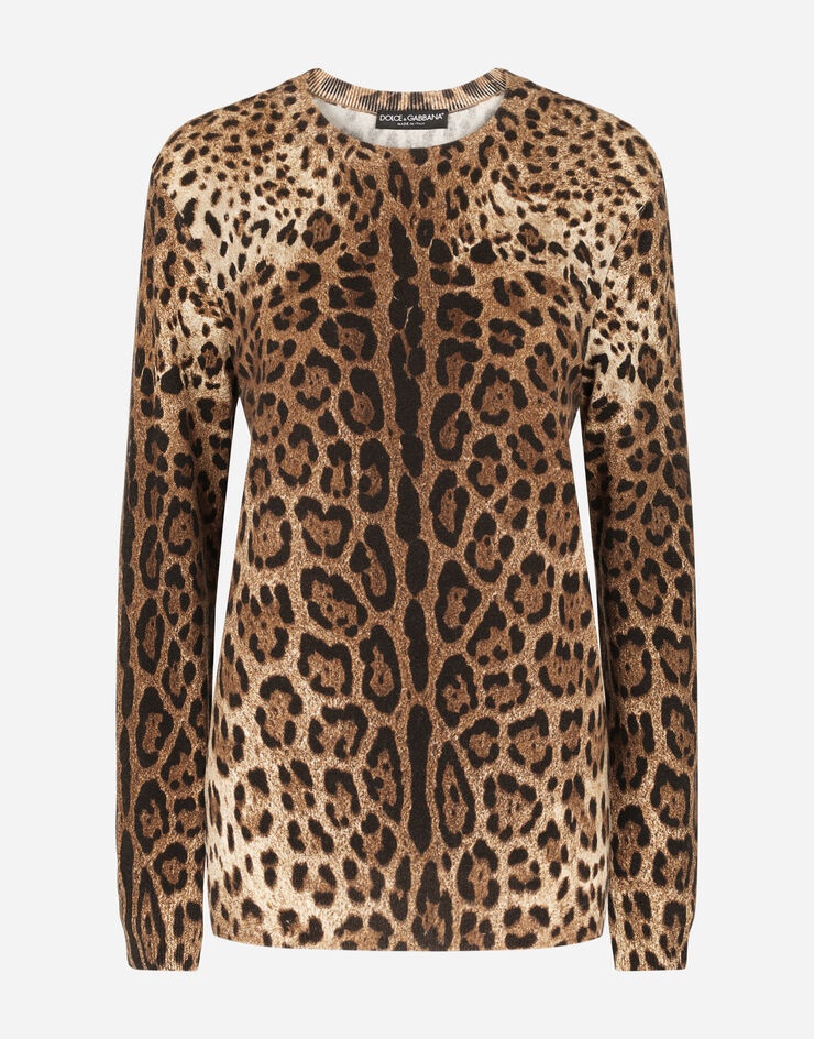 Leopard-print cashmere sweater - 3