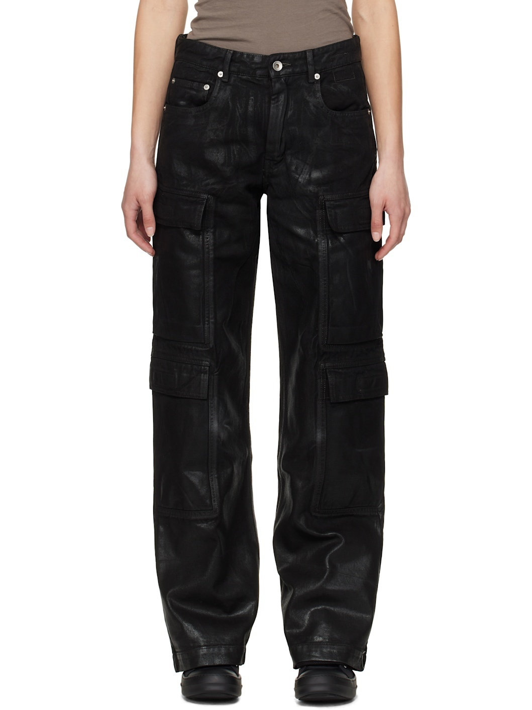 Black Hollywood Double Cargo Jeans - 1