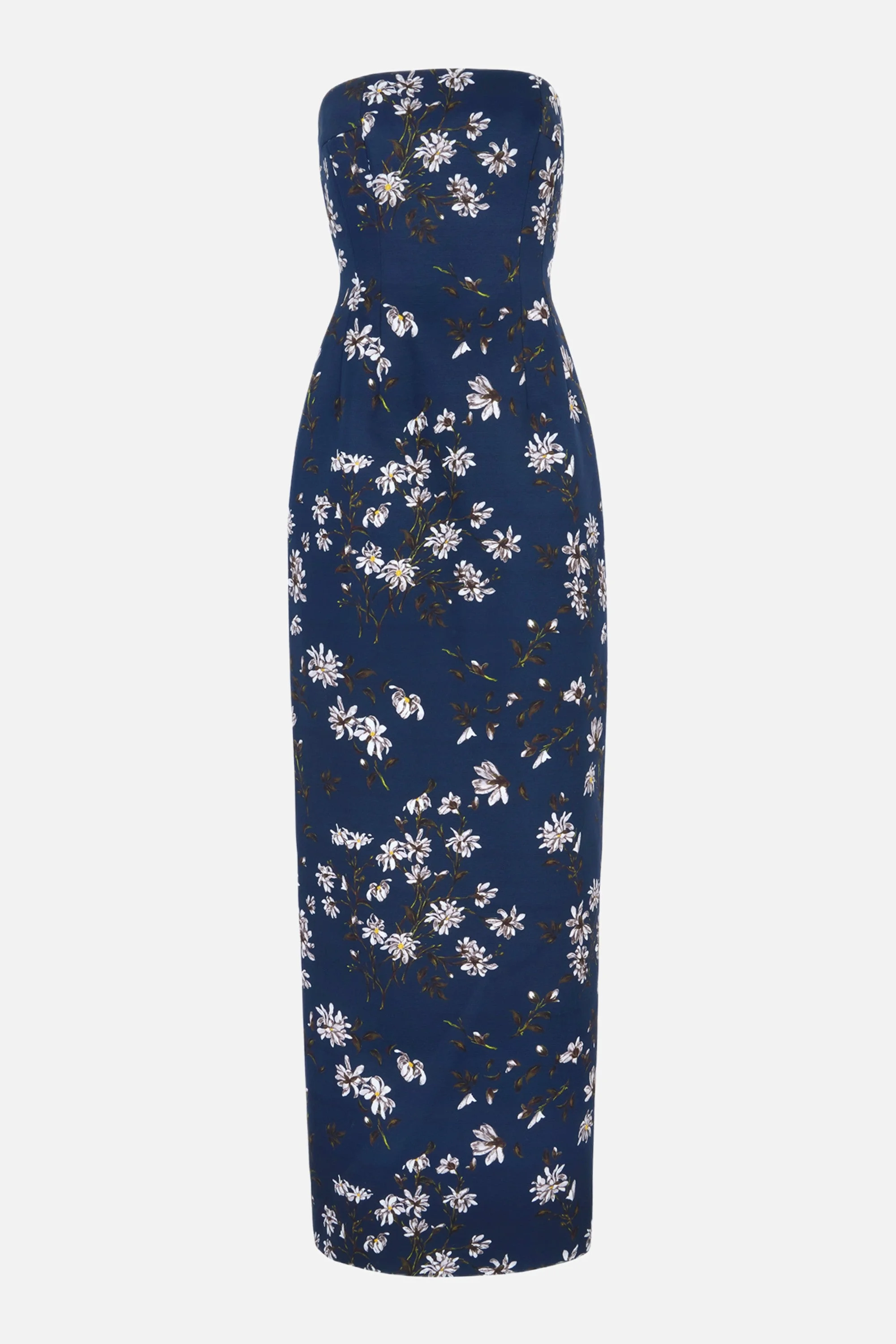Laelia Dress in Midnight Magnolia Taffeta Faille - 1