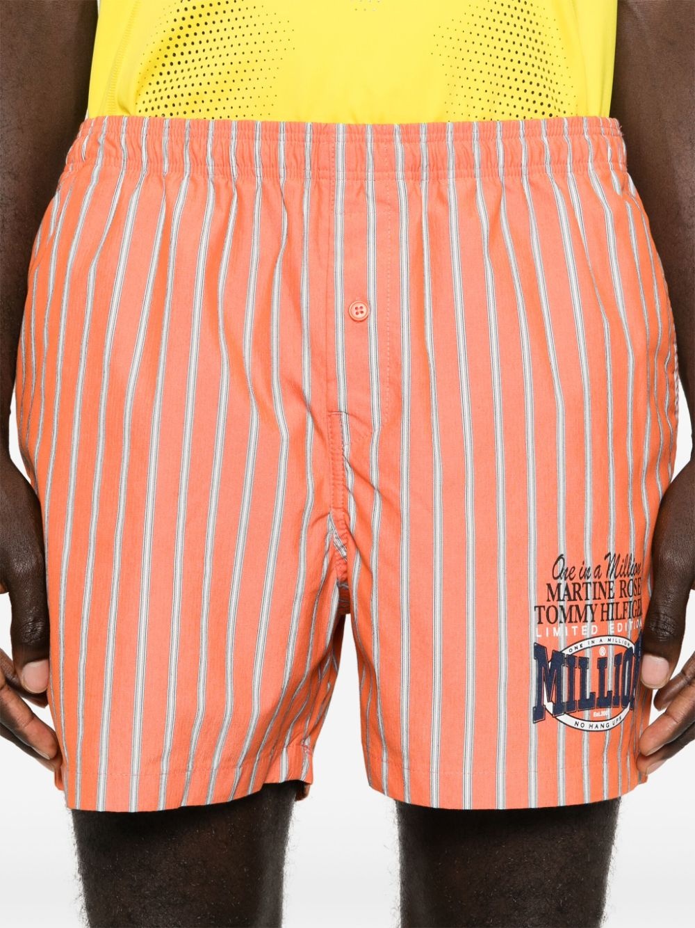 x Tommy Jeans logo-print striped shorts - 6