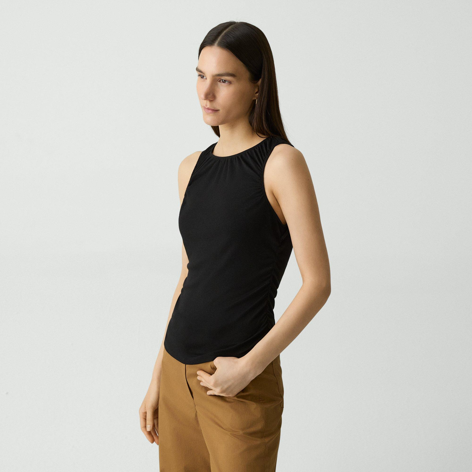 Shirred Top in Soft Rib - 3
