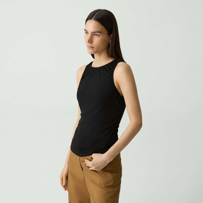 Shirred Top in Soft Rib 3