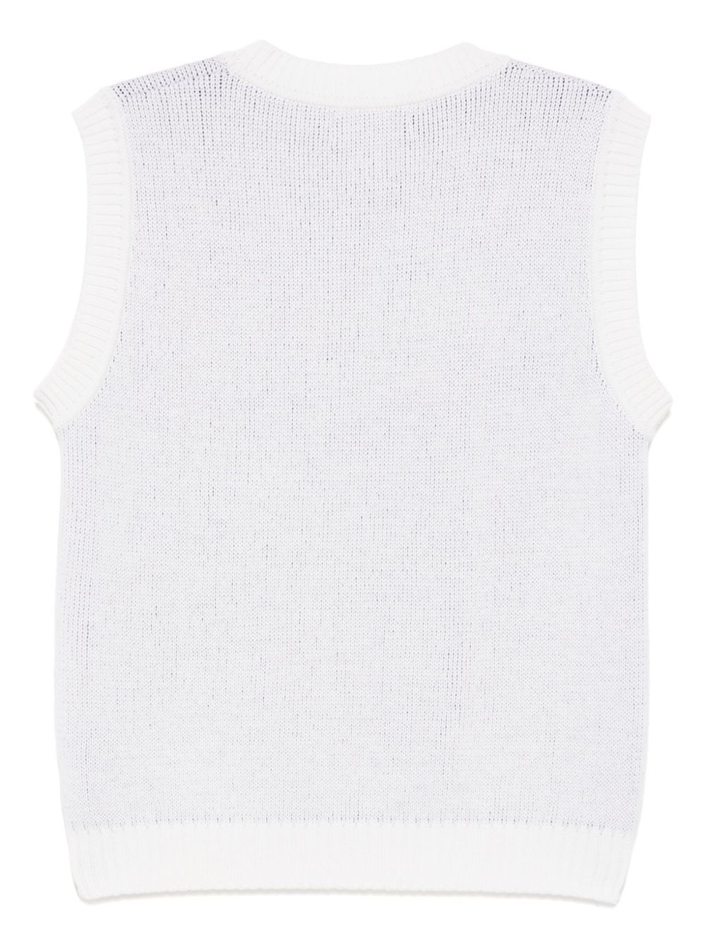 rose-embroidered vest - 2