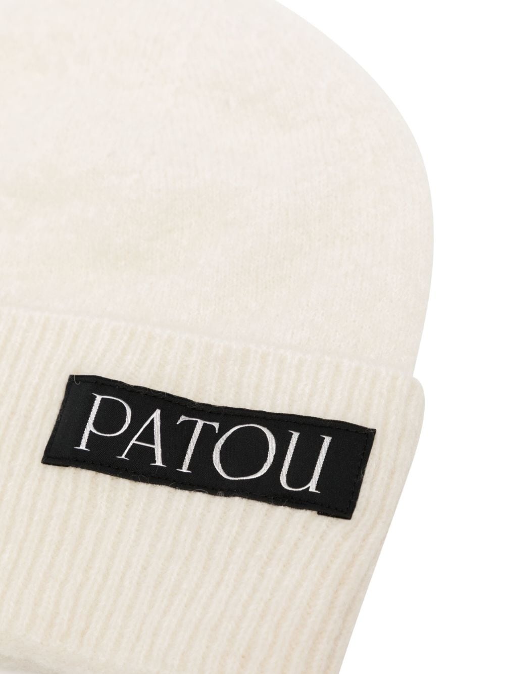 logo-patch ribbed beanie - 2