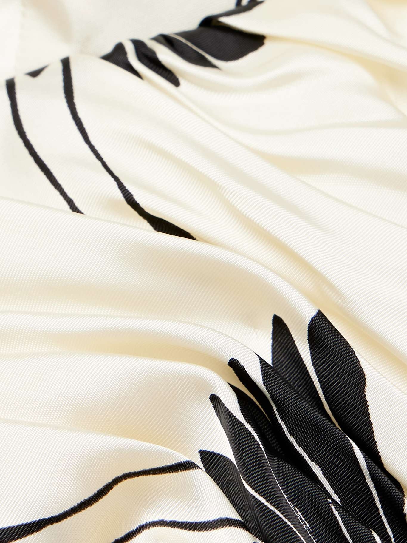 Margot pleated printed satin mini dress - 4