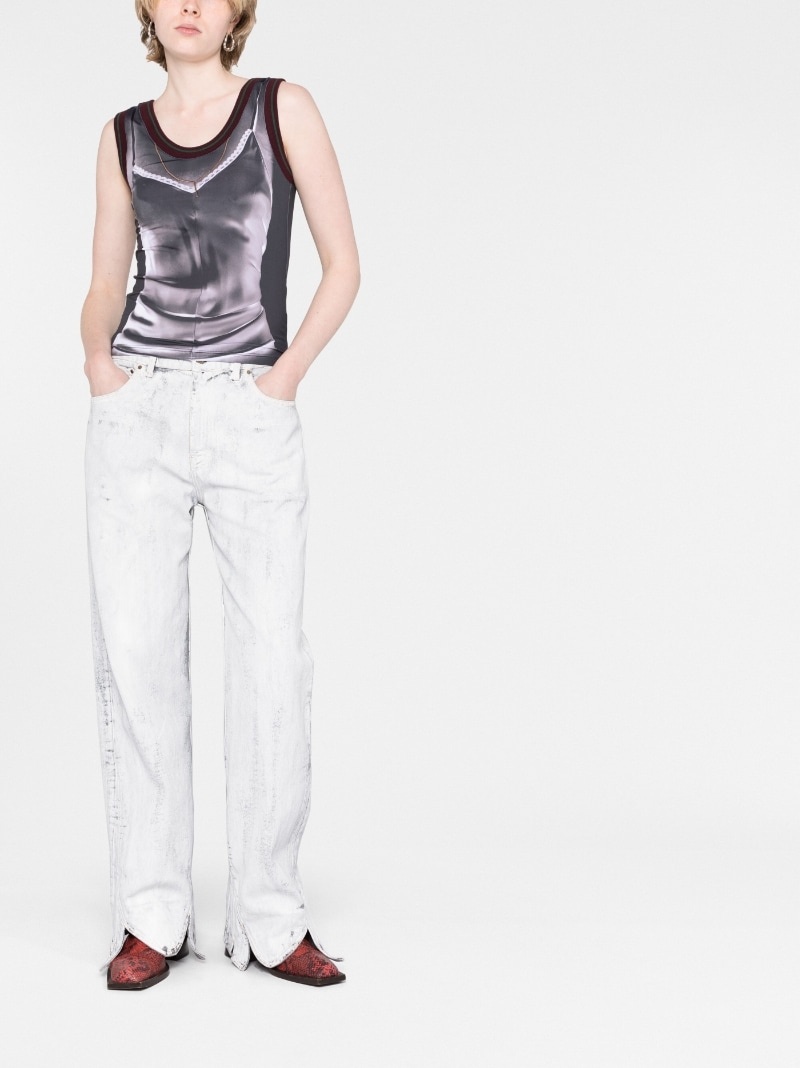 trompe l'oeil-print tank top - 2