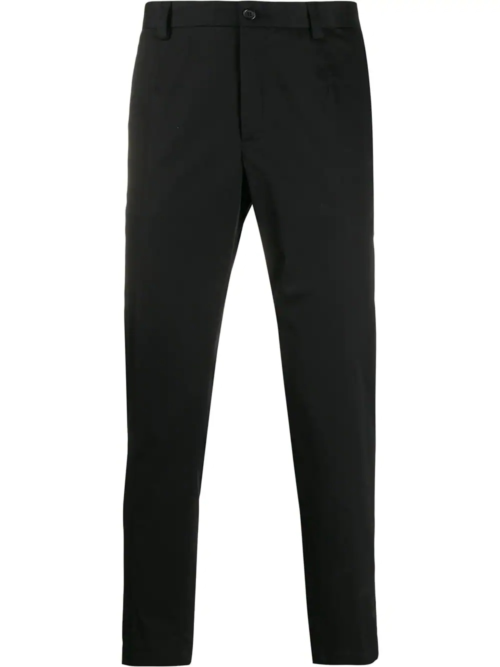 straight leg tailored trousers - 1