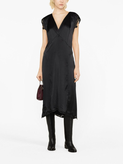 Isabel Marant Jordina satin midi dress outlook