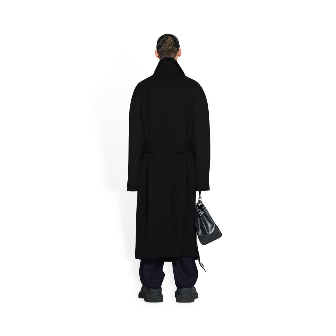 Women's Raglan Coat in Black - 4