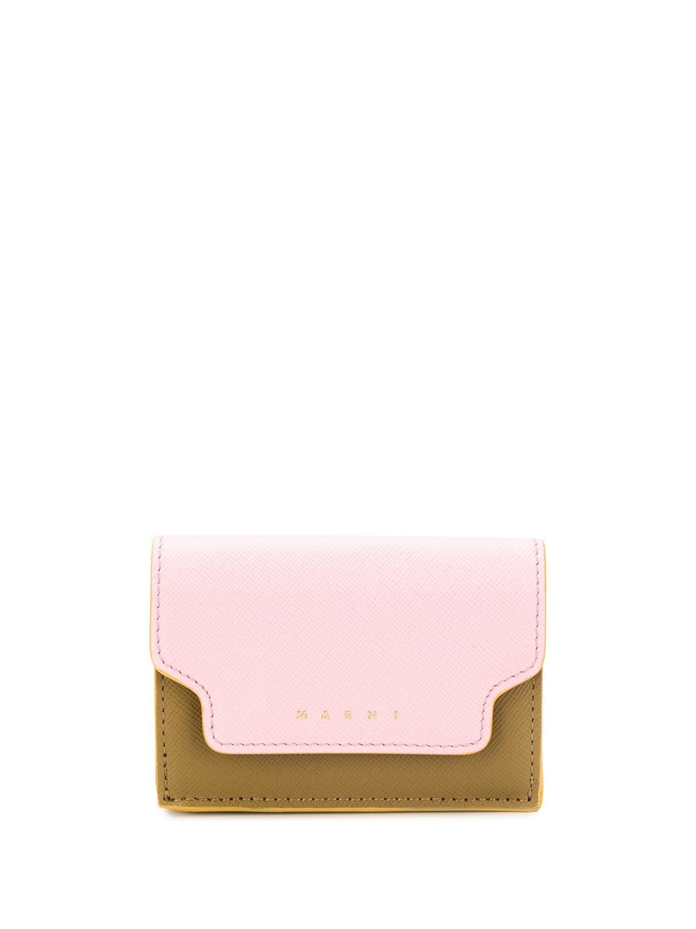 colour-blocked logo coin wallet - 1