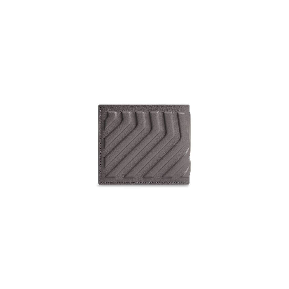 Men's Car Square Folded Wallet in Dark Grey - 2