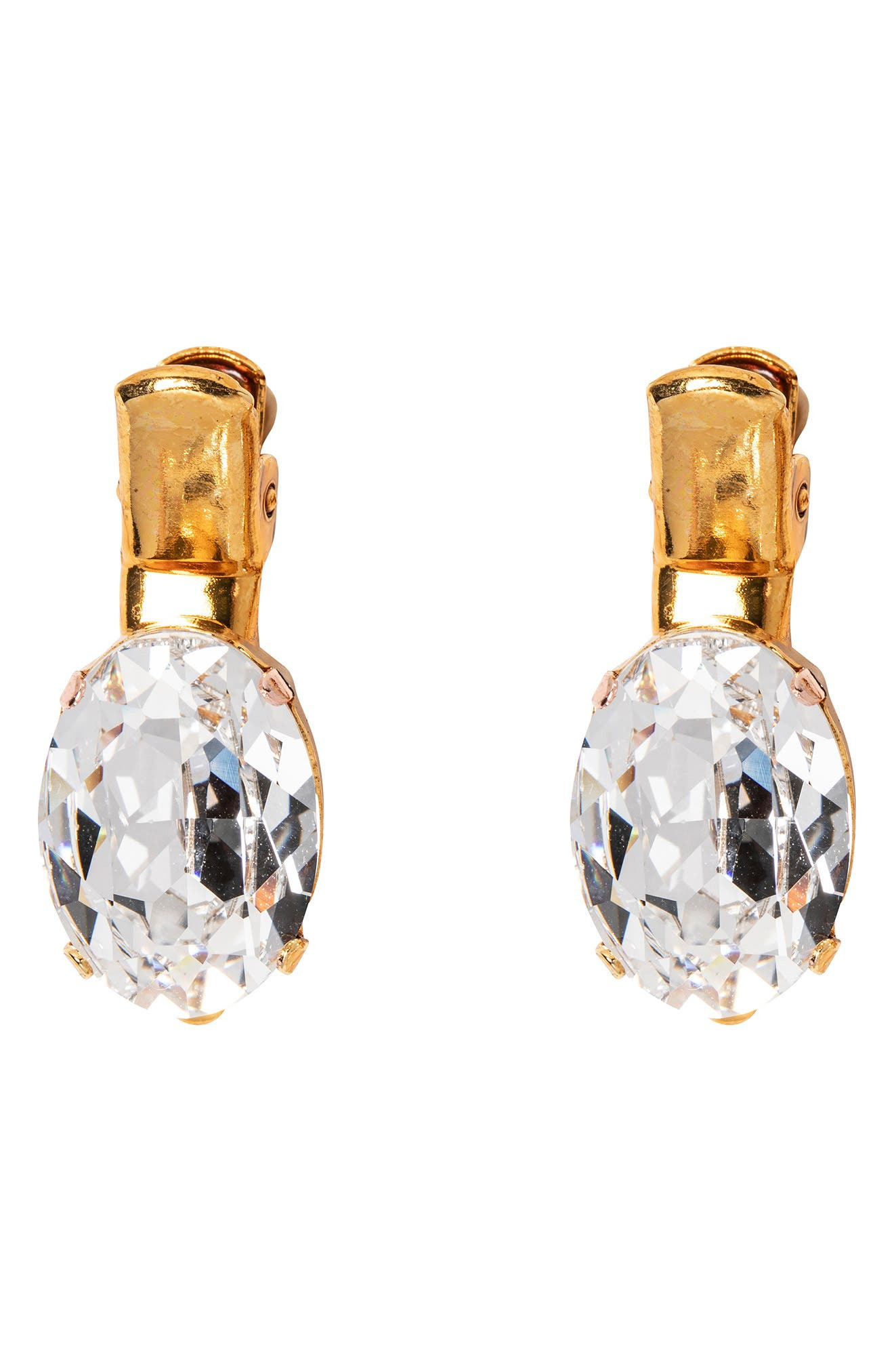 Jennifer Behr Set of 2 Kara Crystal Hair Clips in Crystal Antique Gold at Nordstrom - 2