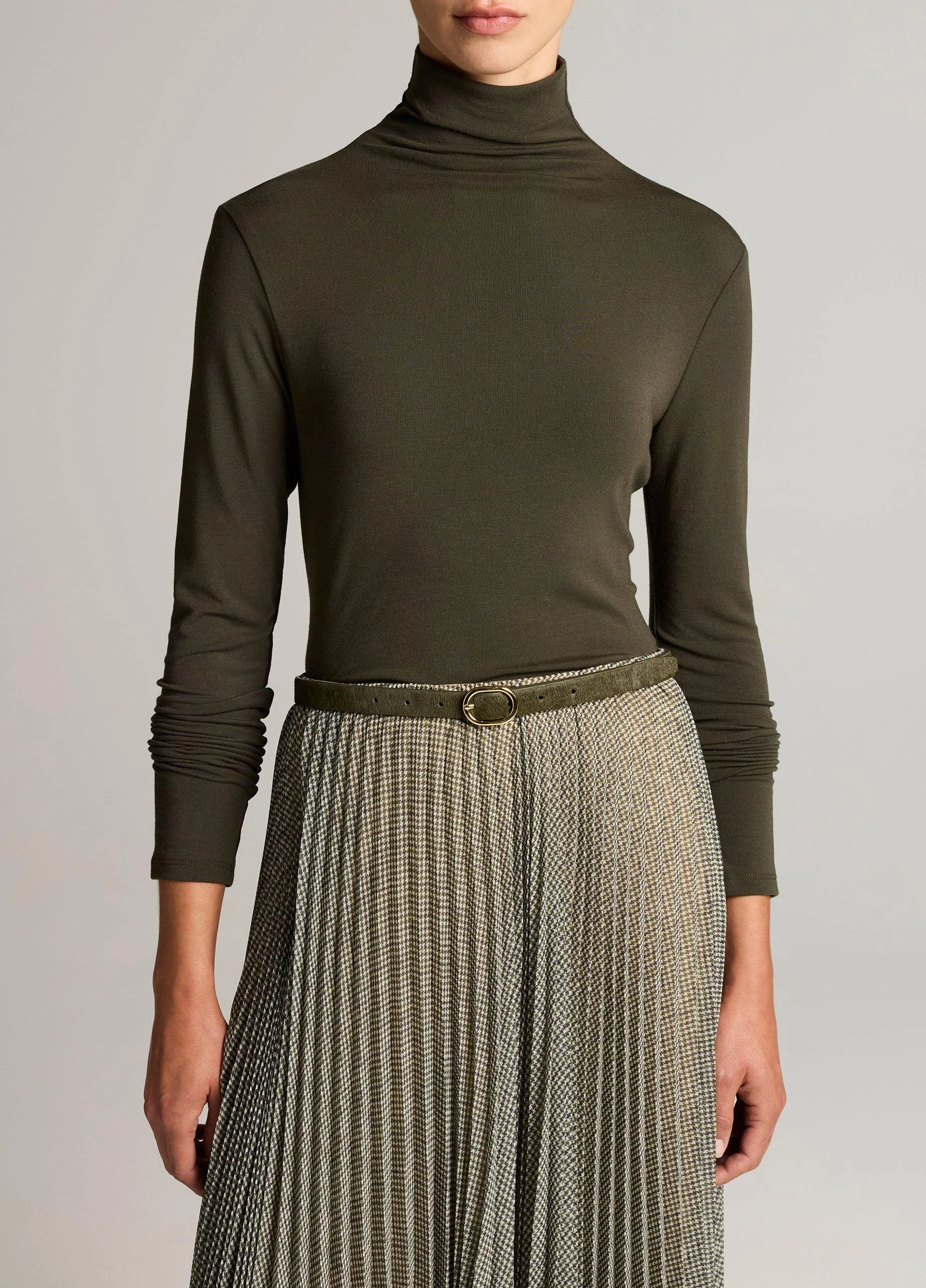 Essential Long-Sleeve Turtleneck Top - 1