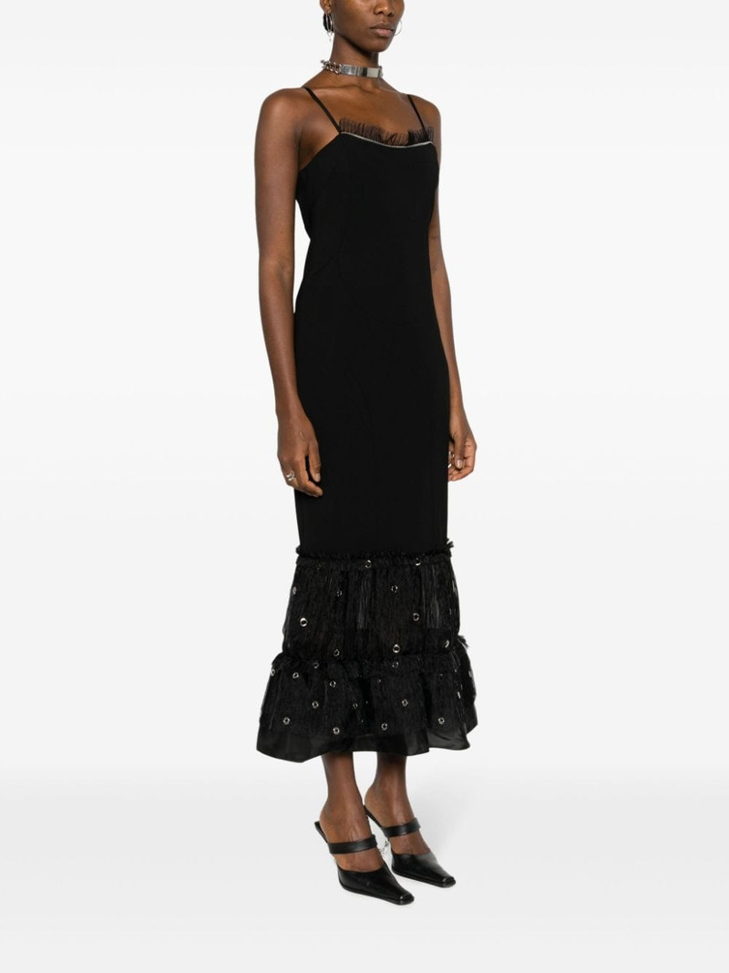 eyelet-embellished flared maxi dress 3
