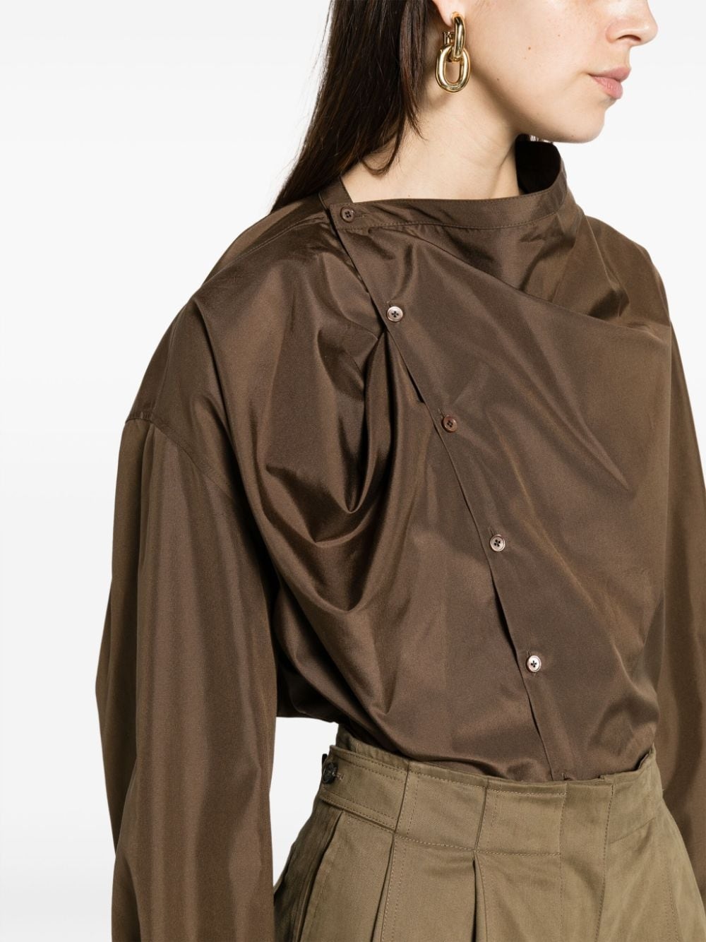 Soft Collar silk blouse - 5