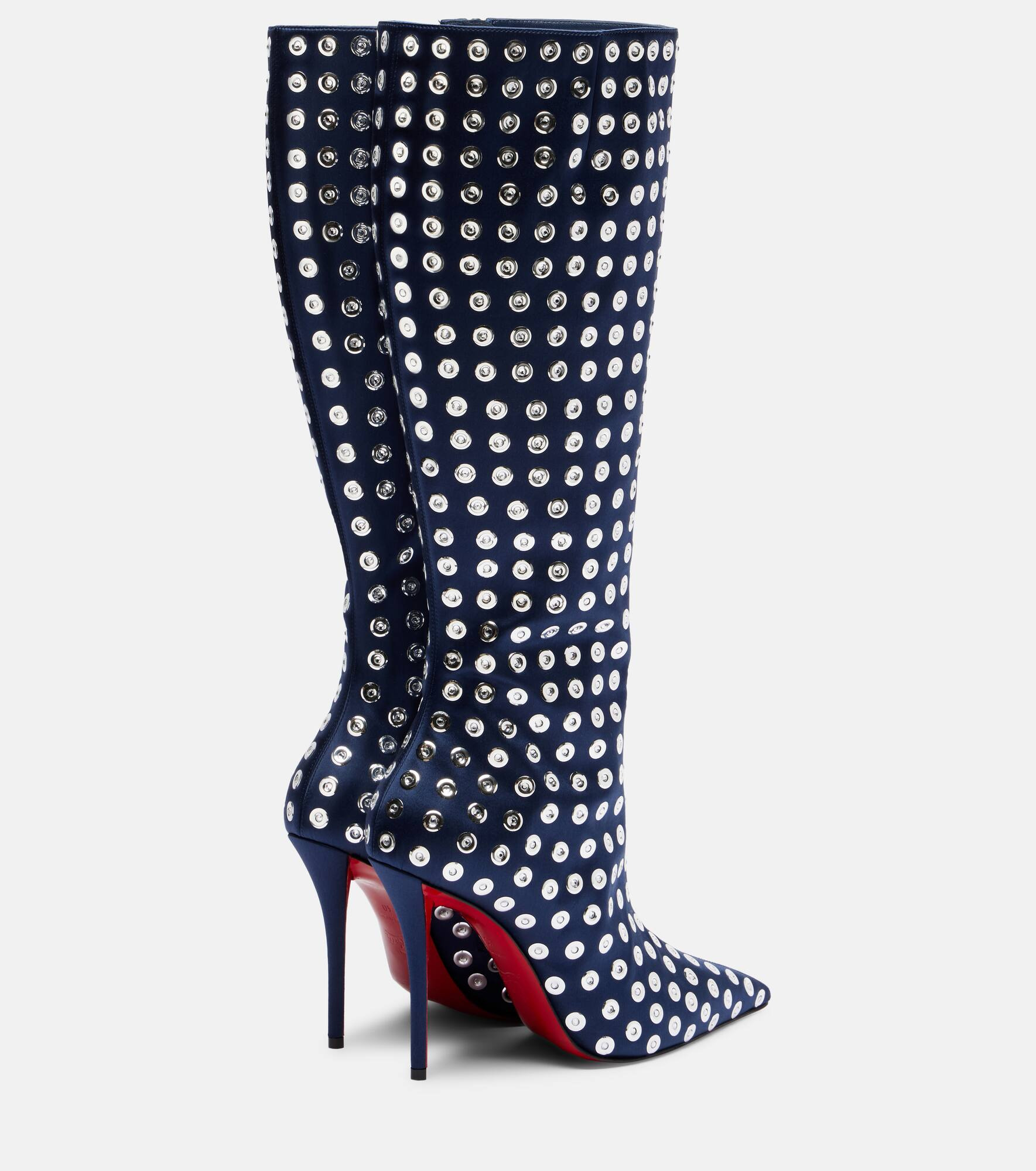 Miss Z 100 embellished satin knee-high boots - 2