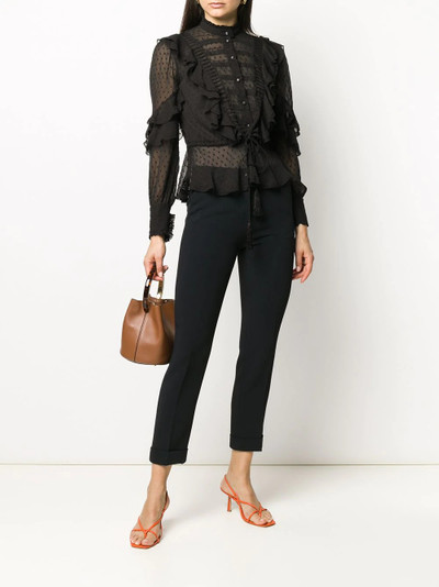 Etro sheer ruffled blouse outlook