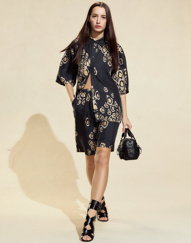 CYNTHIA ROWLEY Amalfi Gold Foil Shorts outlook