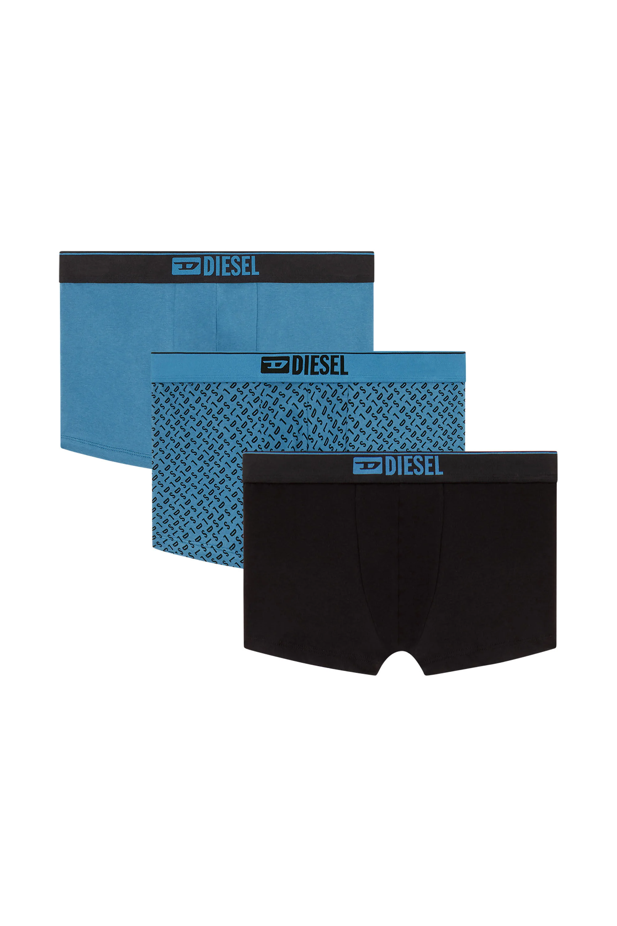 THREE-PACK OF STRETCH COTTON TRUNKS WITH MONOGRAM - 1