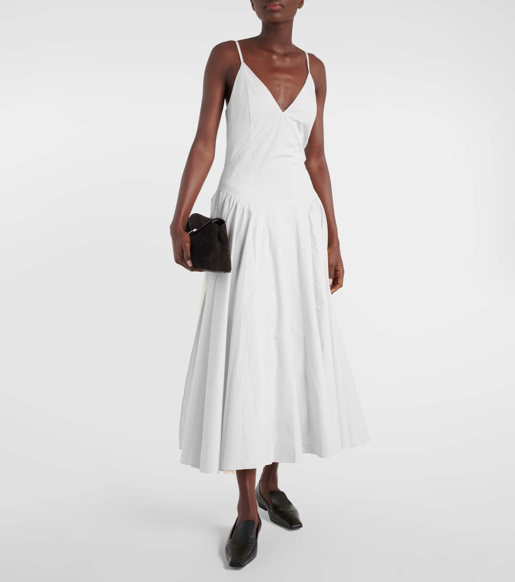 Solene cotton poplin midi dress - 2