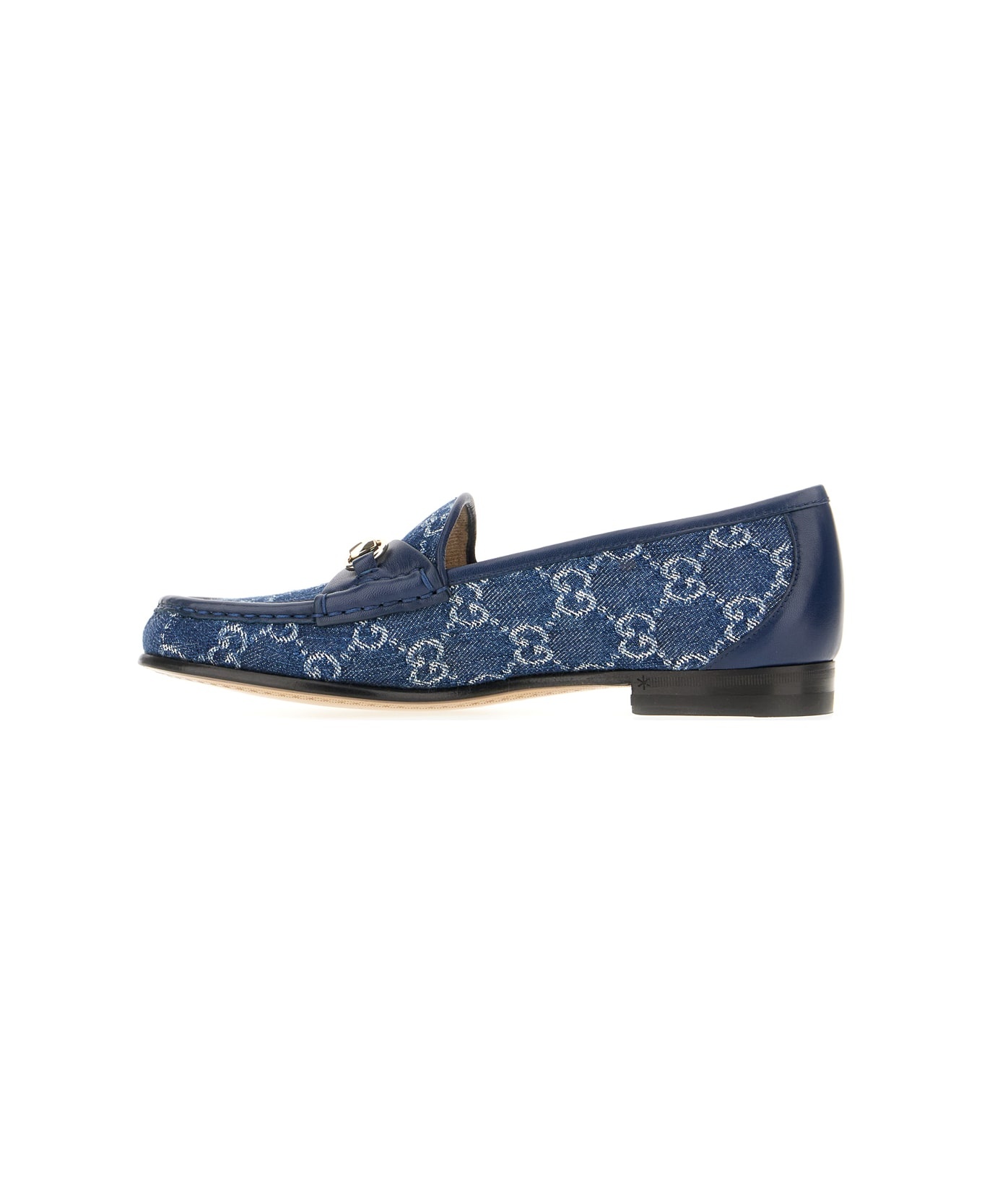 Embroidered Denim Loafers - 3