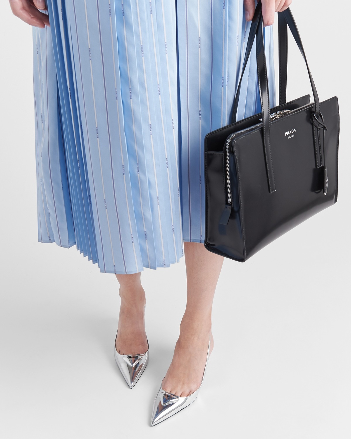 Brushed leather slingback pumps - 3
