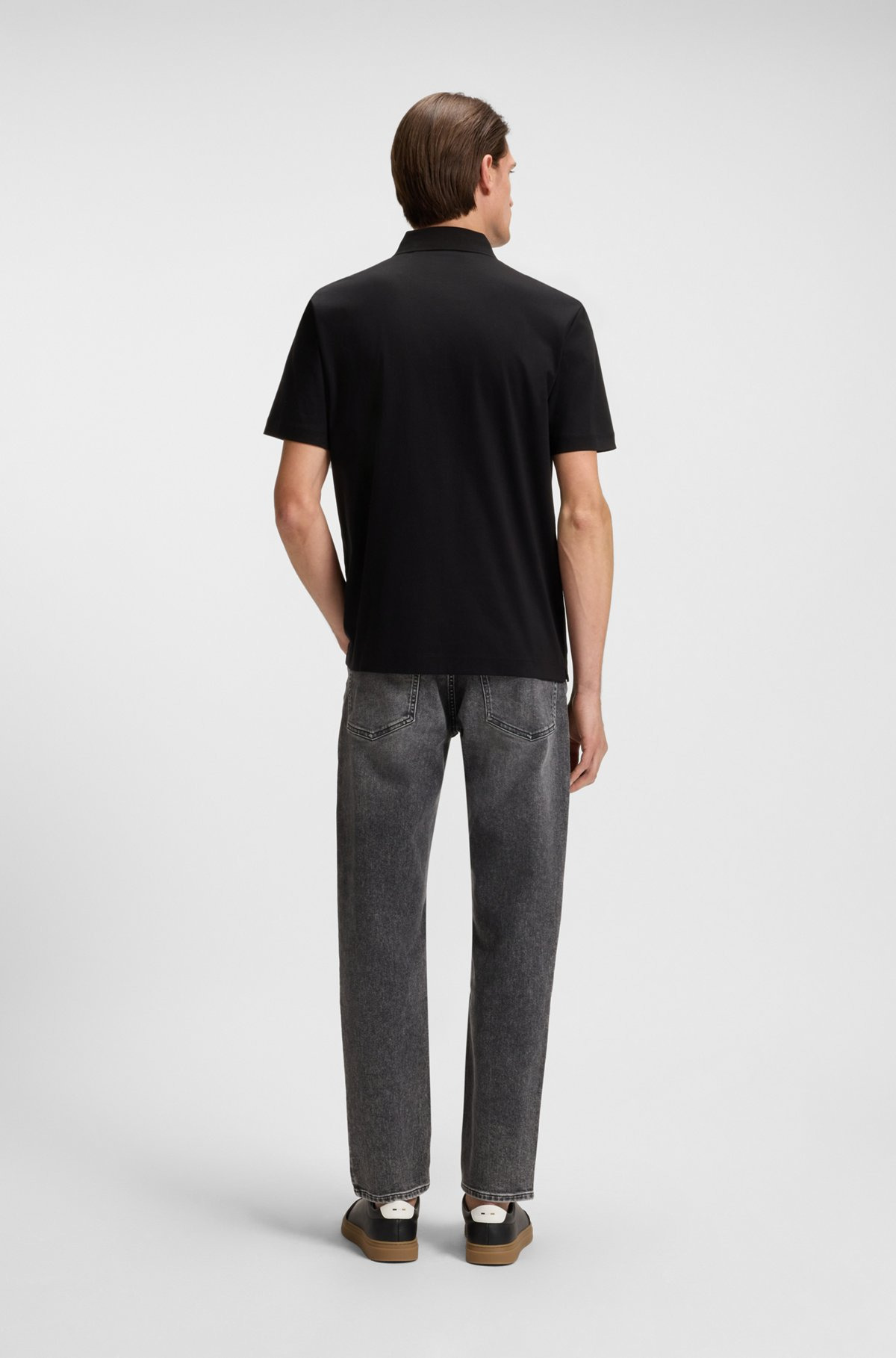 MERCERIZED-COTTON POLO SHIRT WITH DOUBLE MONOGRAM - 5