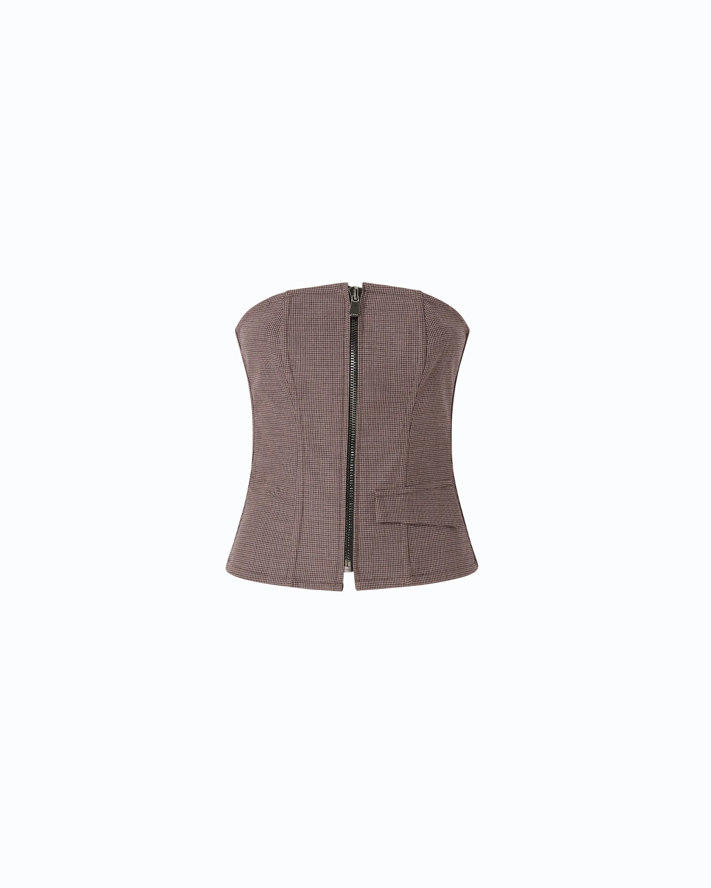 BUSTIER TOP WITH ZIP - 1