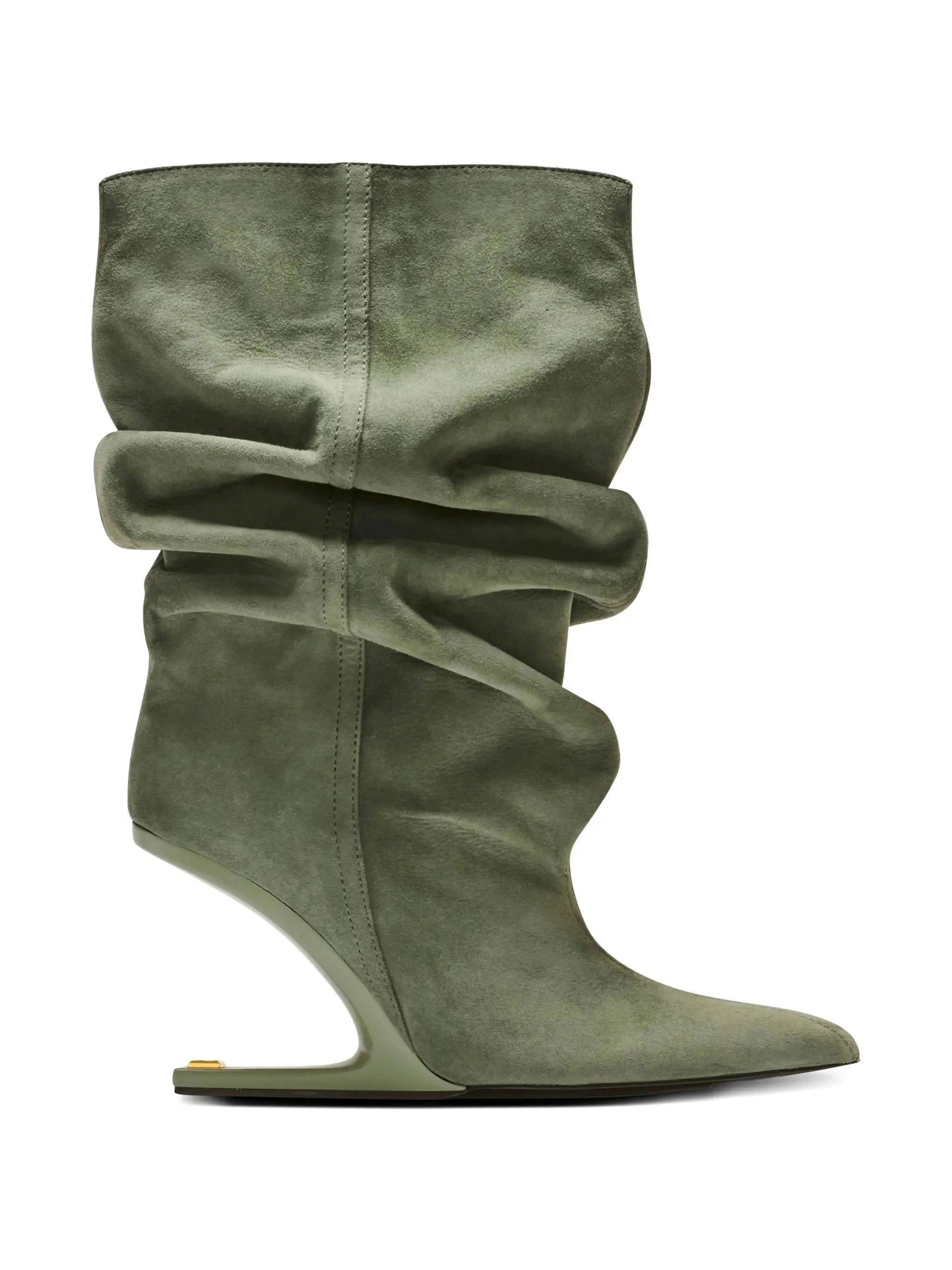 Balmain No Wedge Suede Ankle Boots - 1