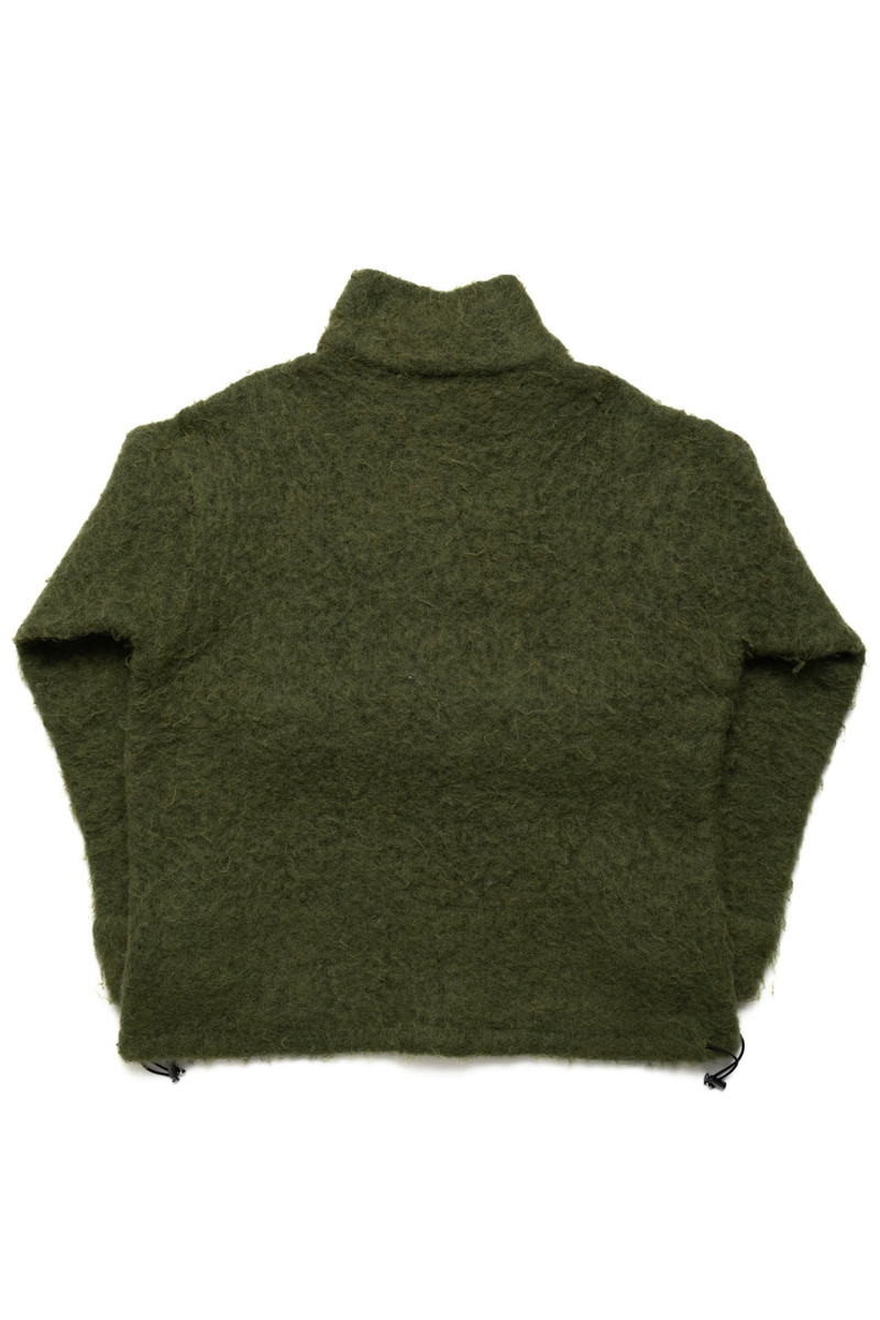 Kapital 5G Mohair Half ZIP Anorak - Green outlook