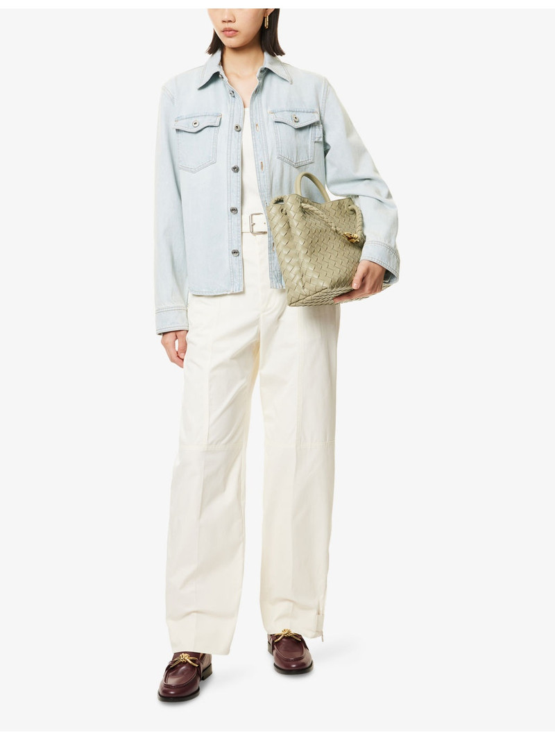 Bottega Veneta Straight-Leg Cotton Twill Trousers outlook