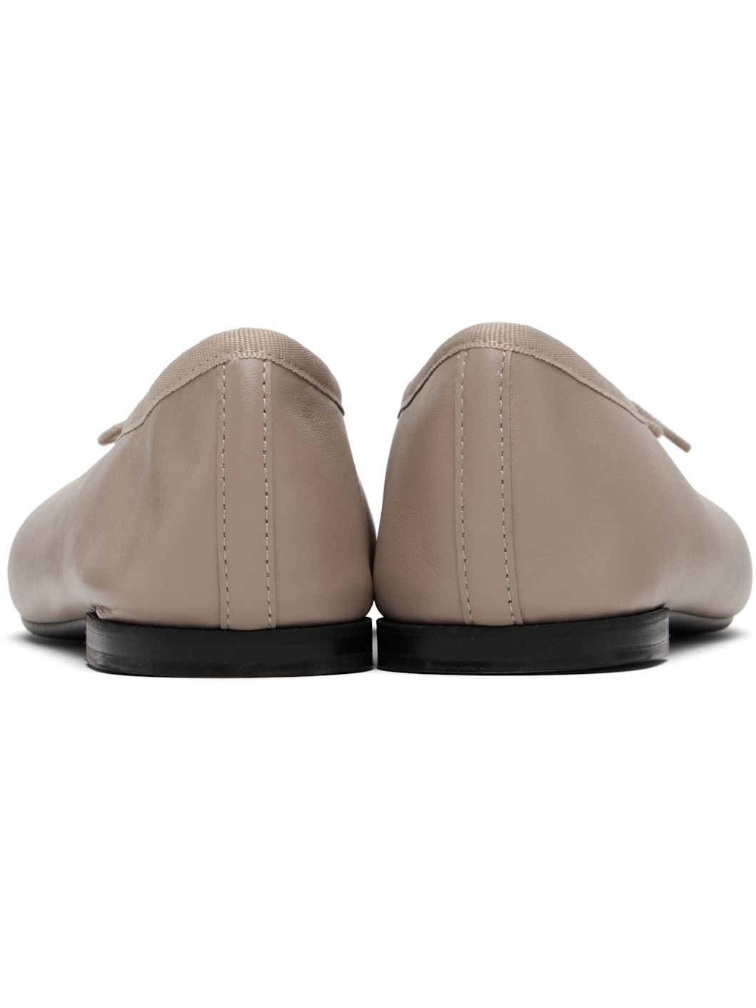 Taupe Lilou Almond Toe Ballerina Flats - 2