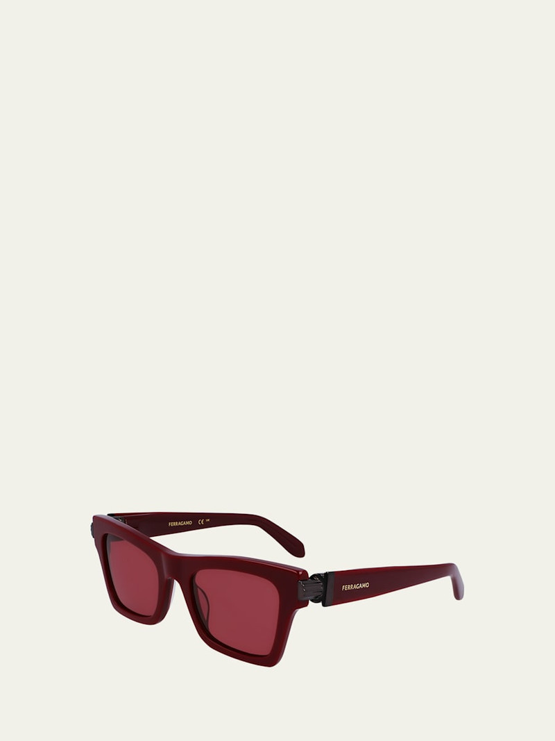 FERRAGAMO Prisma Acetate Cat-Eye Sunglasses outlook