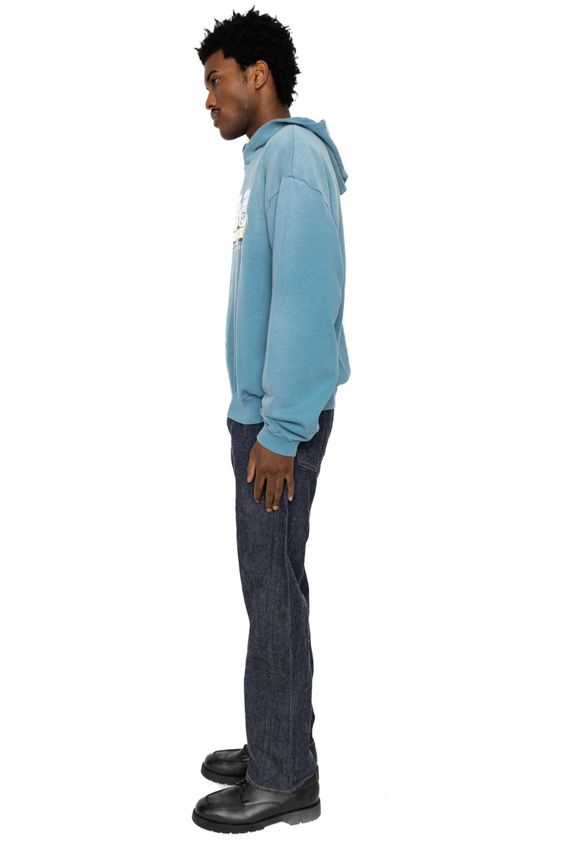 Kapital SWT Knit Hoodie ("P" BULLDOG) - Turquoise outlook