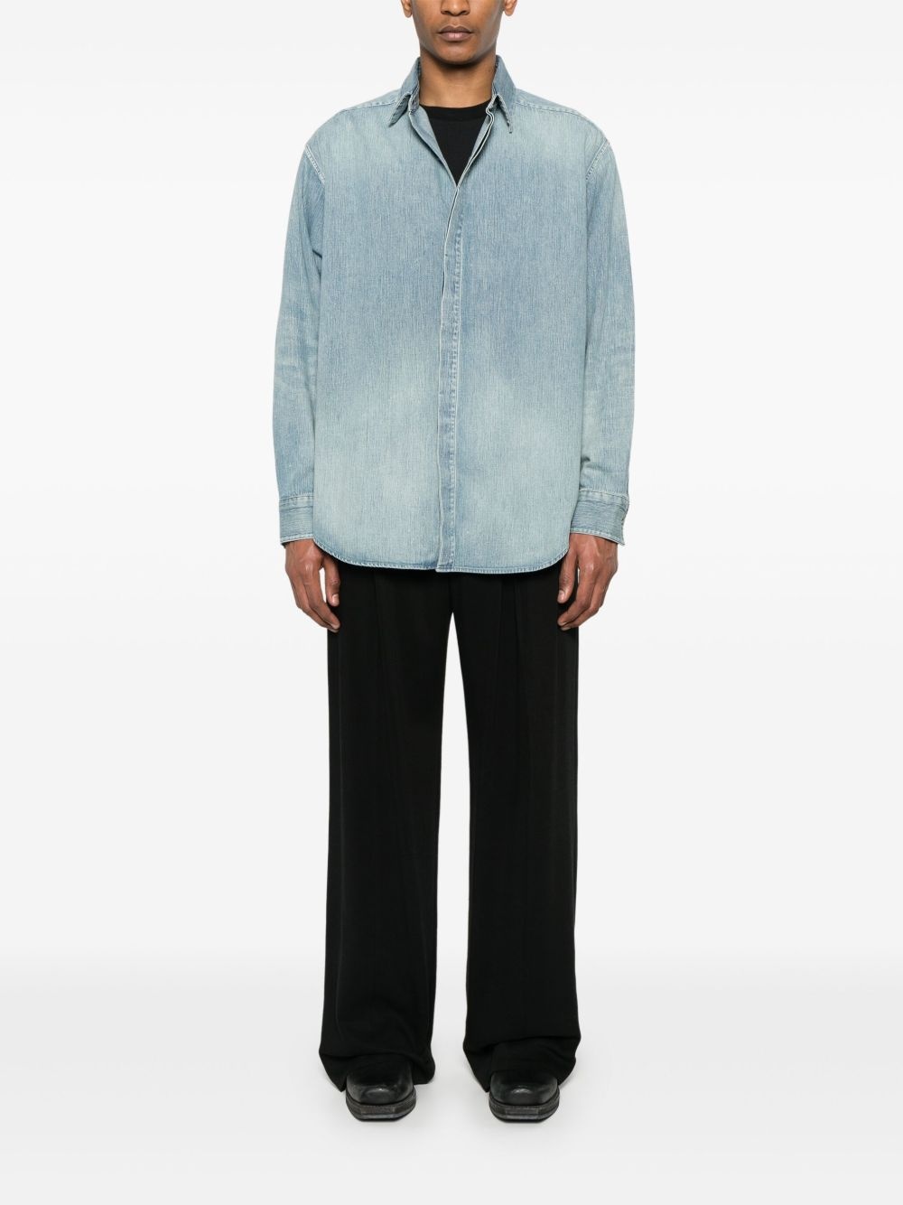 button-up denim shirt - 2
