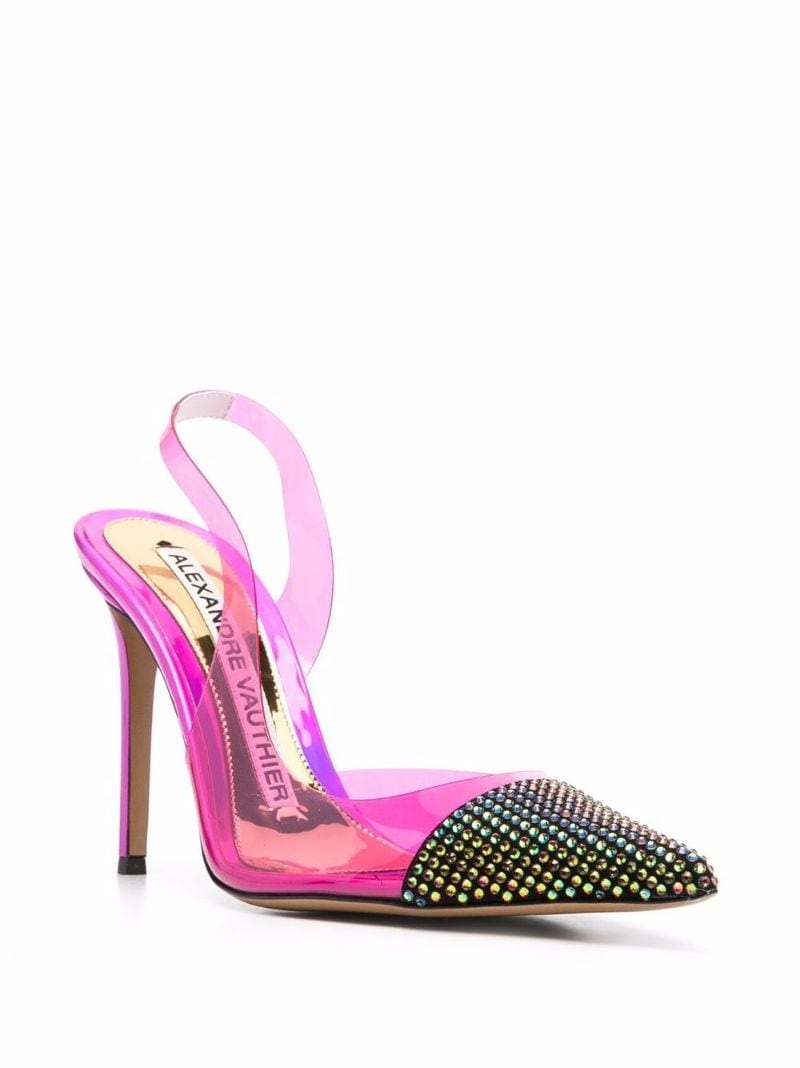 contrast slingback pumps - 2