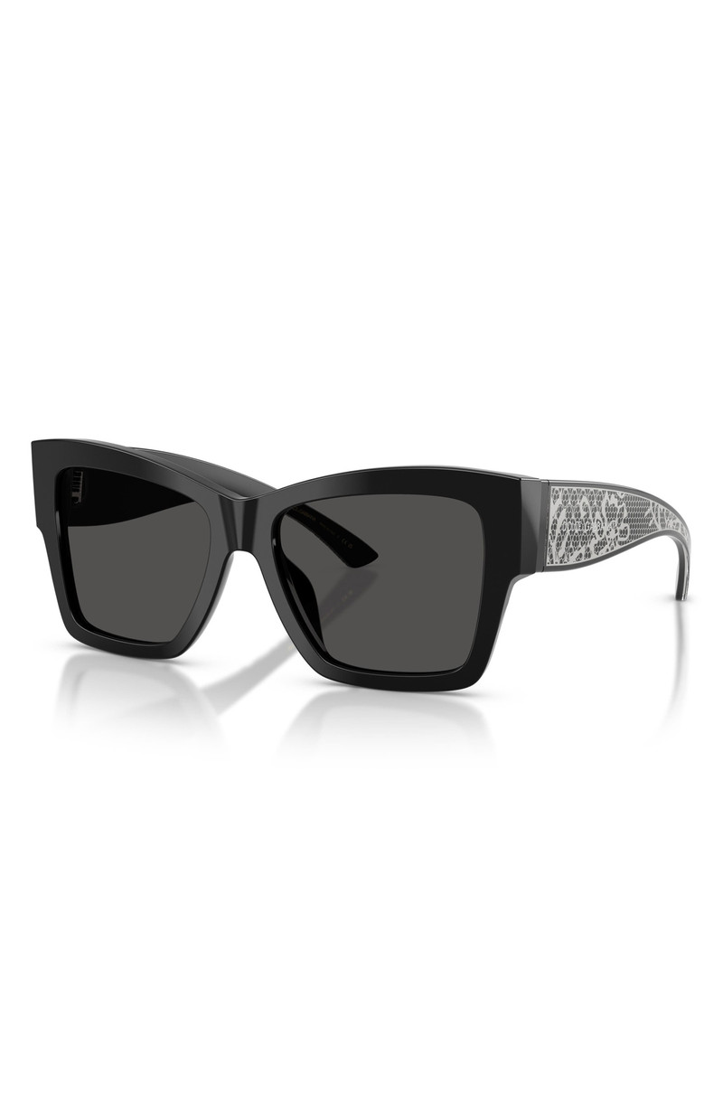 Dolce & Gabbana Dolce&Gabbana 55mm Square Sunglasses in Black /Dark Grey outlook