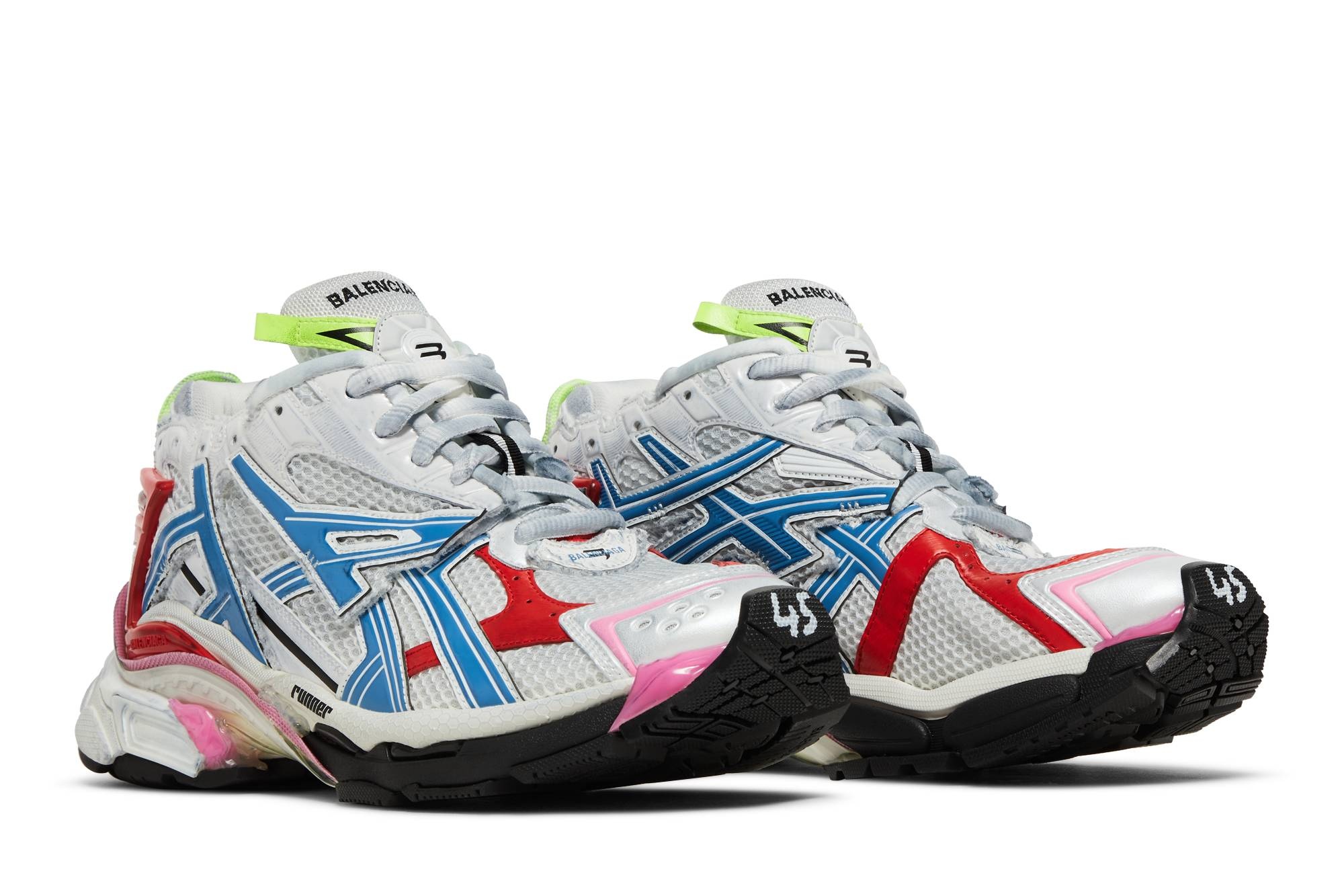 Balenciaga Runner Sneaker 'White Red Blue Pink' - 8