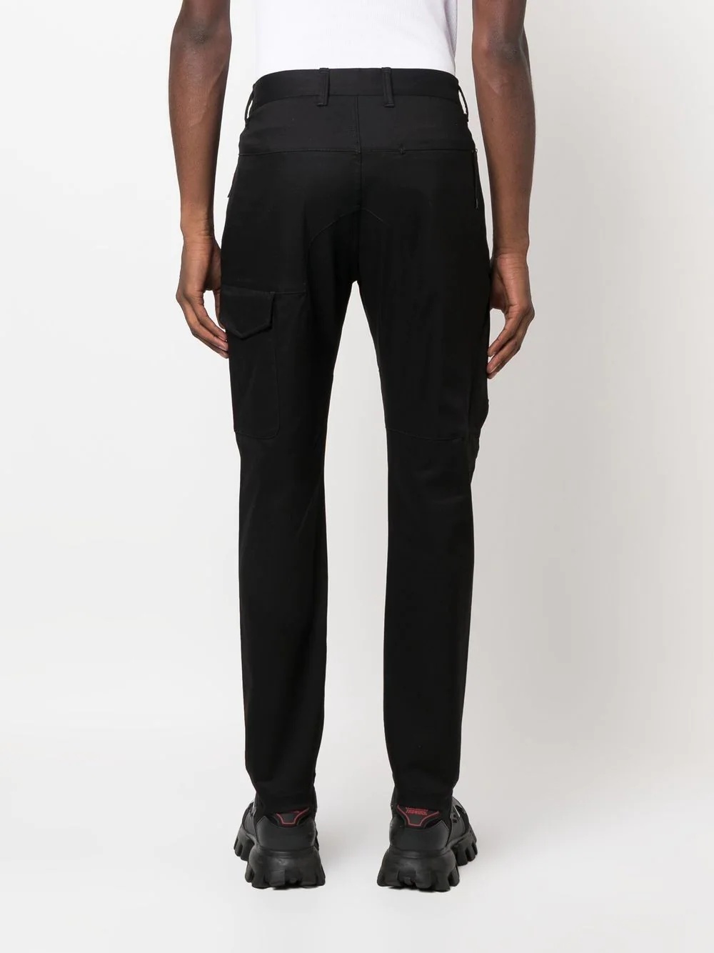 logo-patch cargo trousers - 4