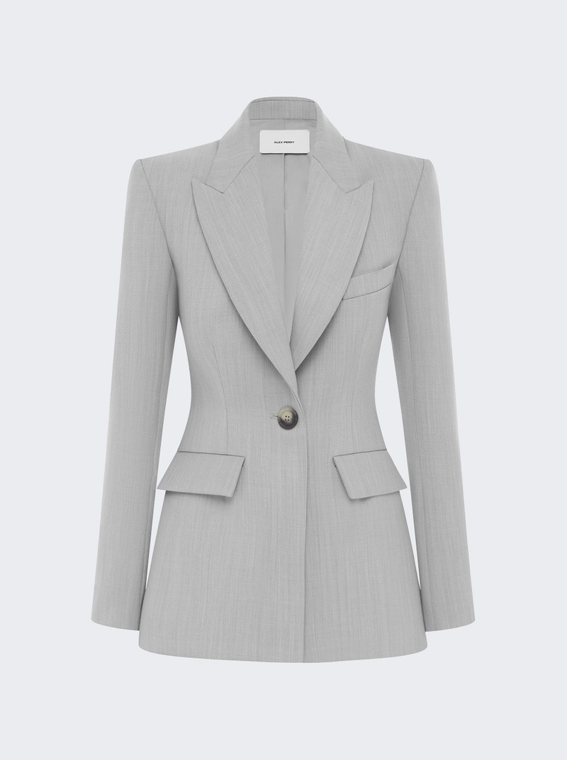 Single Breasted Fitted Blazer Dove Grey 1