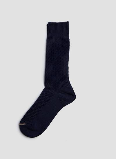 Nigel Cabourn Anonymous Ism Pique Crew Sock in Navy outlook