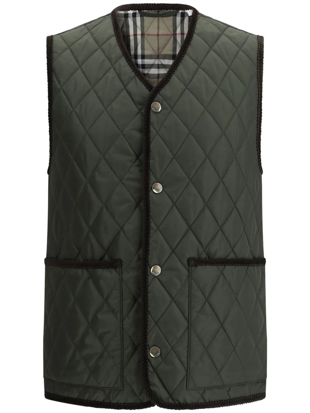 diamond-quilted gilet - 1