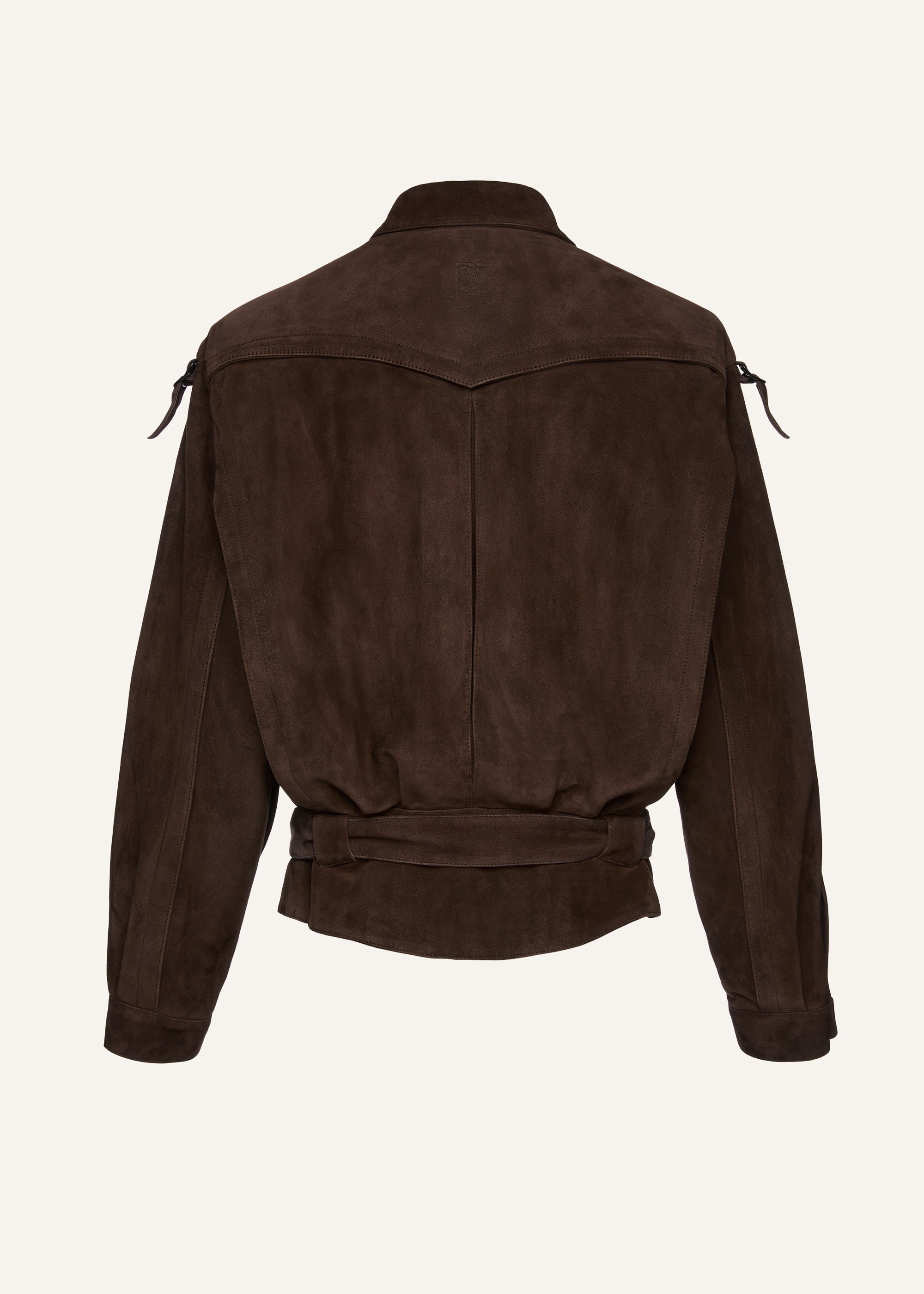 Cargo jacket in brown suede - 2