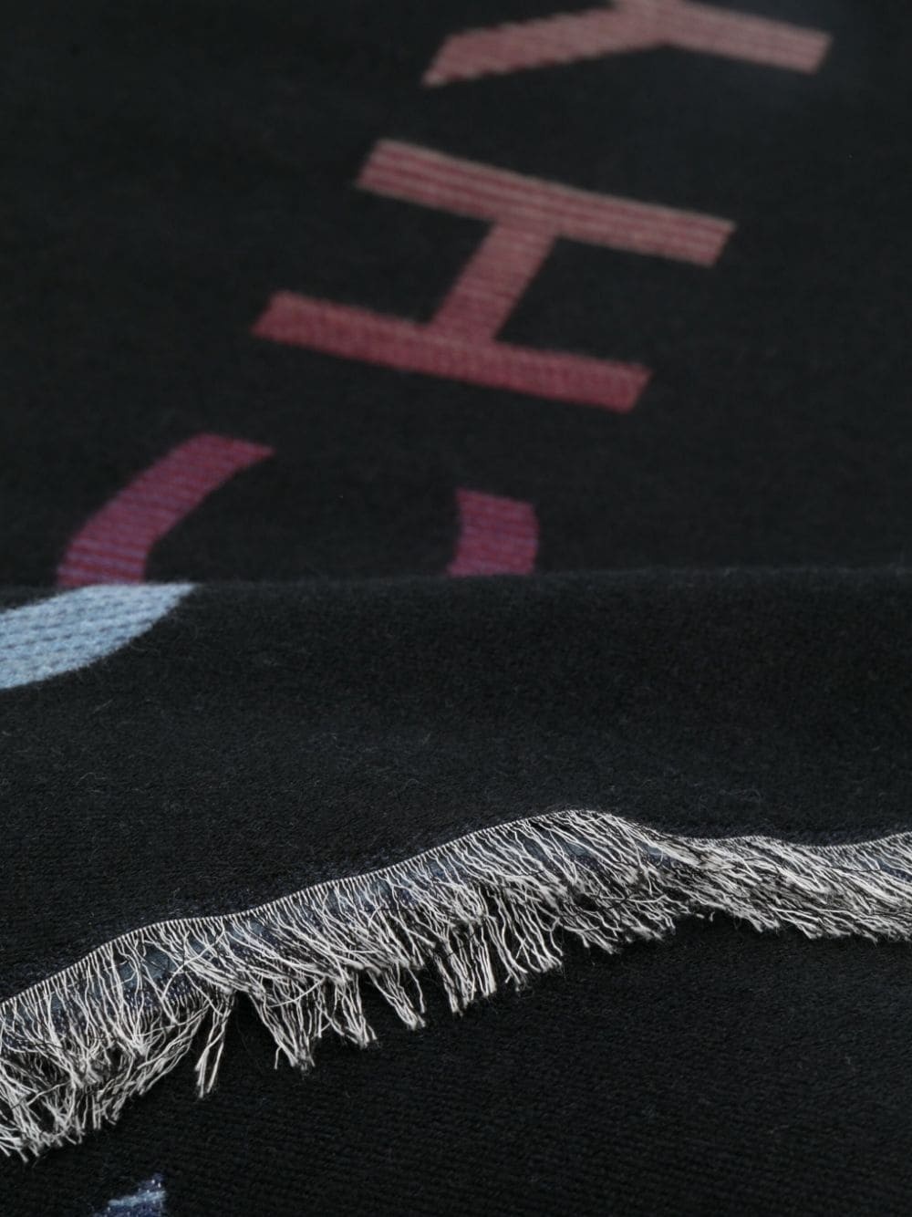 logo-embellished knitted scarf - 3