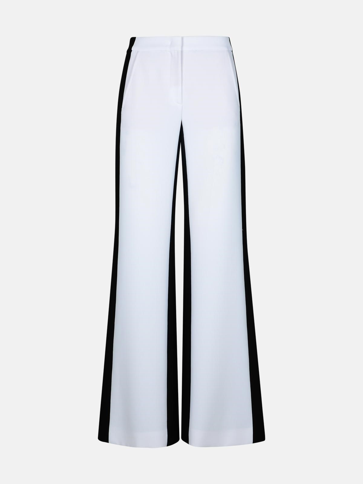 TWO-TONE POLYESTER BLEND TROUSERS - 1