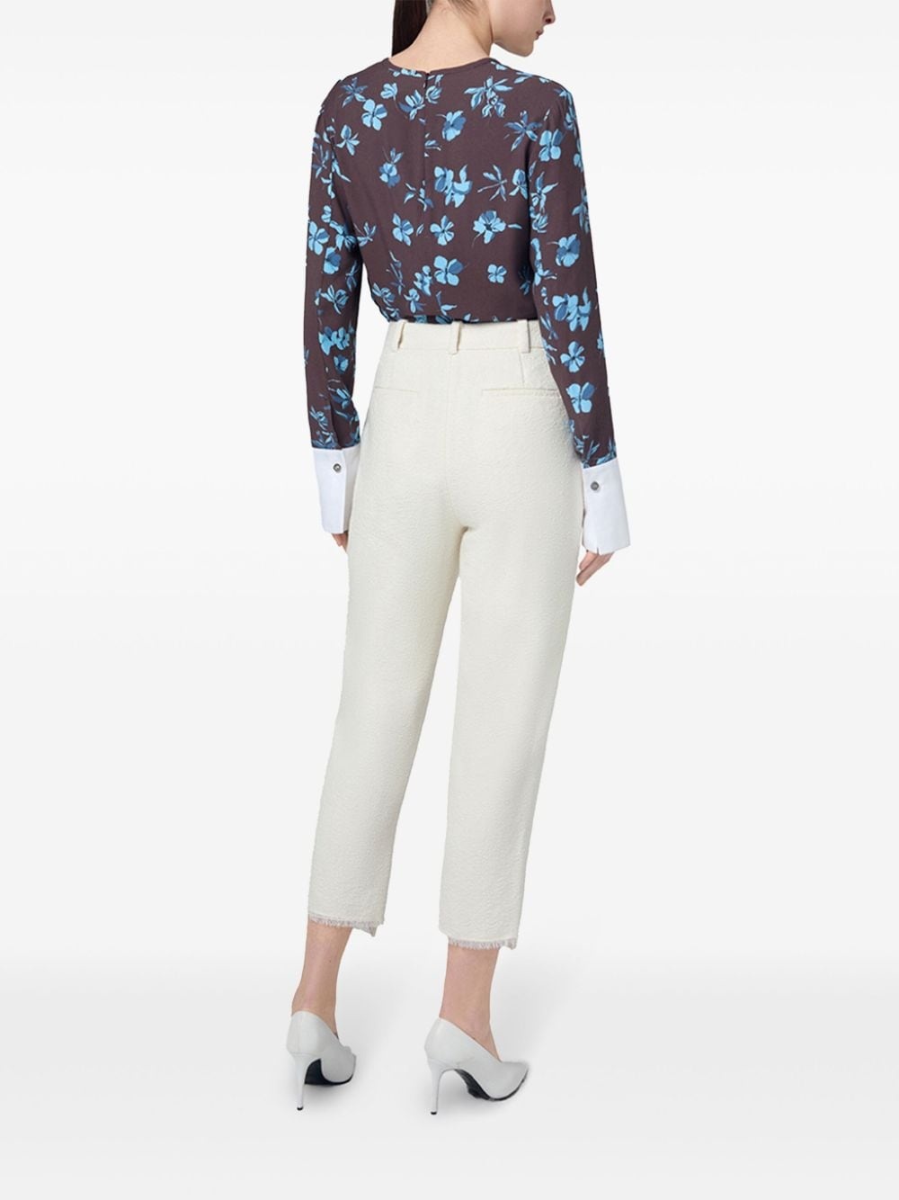 pleat-detail trousers - 3