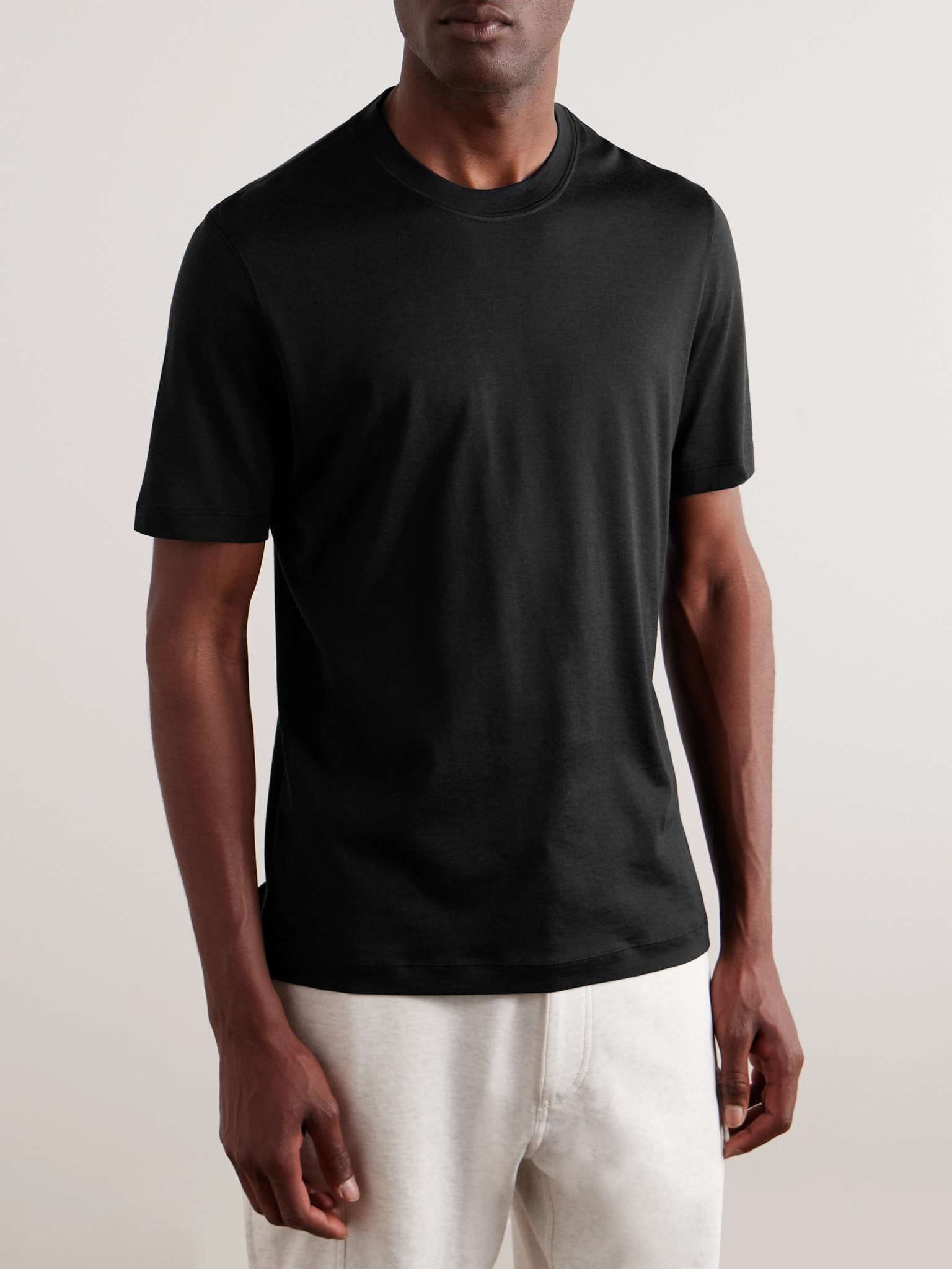 Silk and Cotton-Blend Jersey T-Shirt - 3