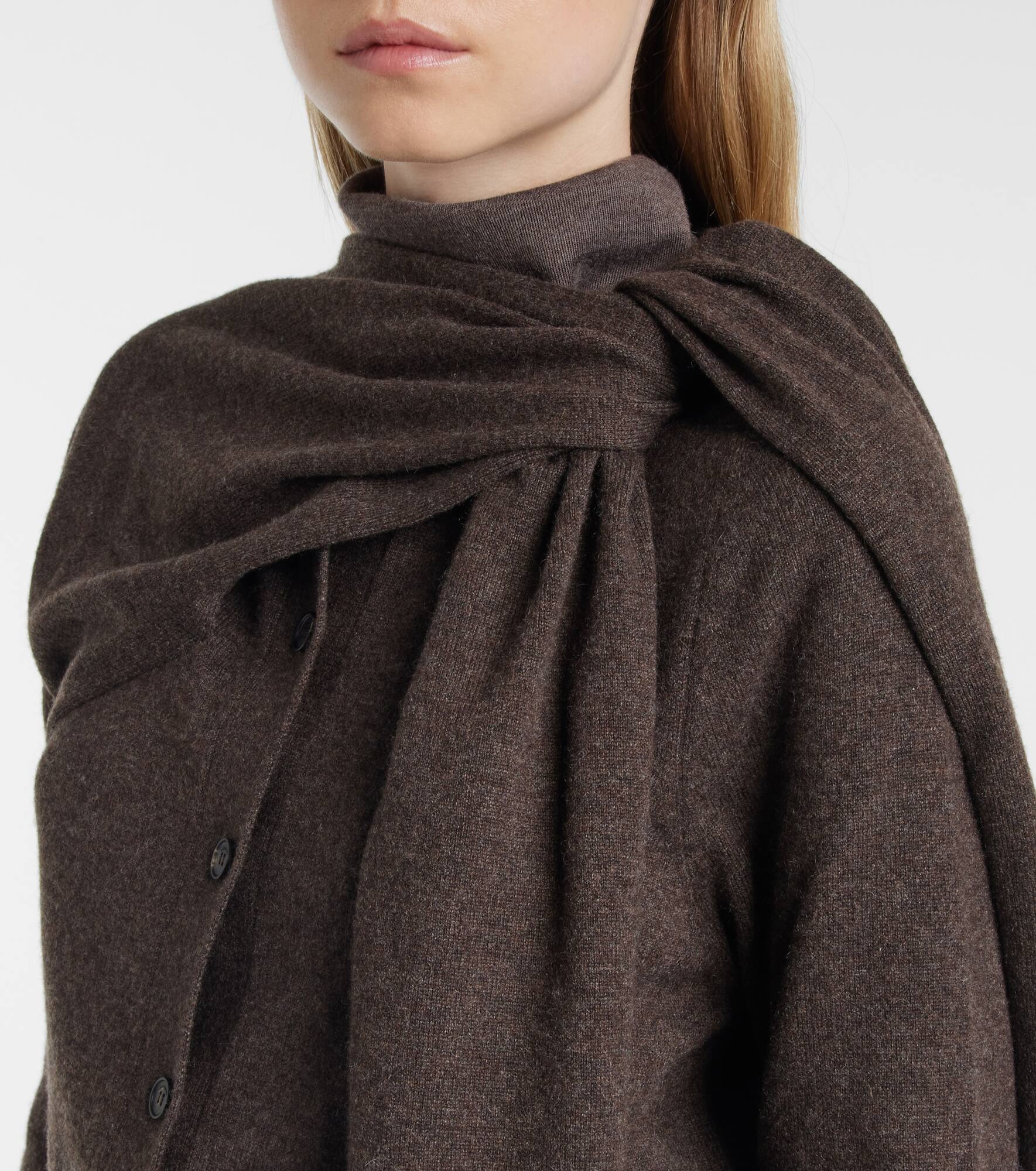 Draped cashmere cardigan - 4